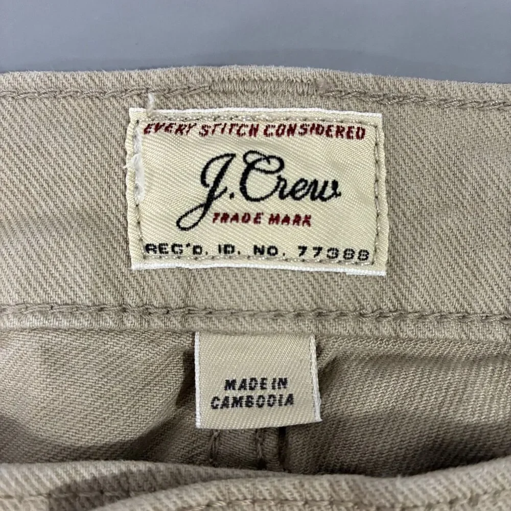 J.Crew Style 484 Men's W36 x L32 Tan Slim Tapered Stretch Denim Jeans